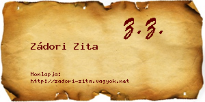Zádori Zita névjegykártya